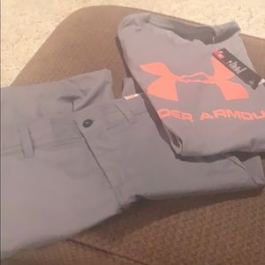 Under Armor Tshirt and shortS!